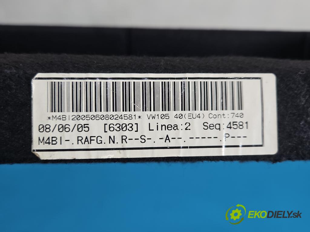 Seat Toledo III 2004-2009 1.6 SR 102 HP manual 75 kW 1595 cm3 5- zadná 5P5867769F (Pláto kufra)