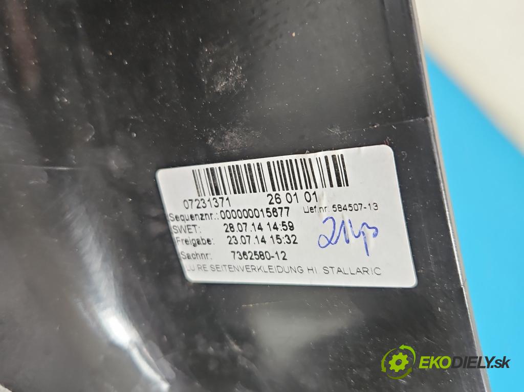 Bmw i3 2013–2022 0.0 elektrický: 170 HP automatic 125 kW 1 cm3 5- kryt plast 7272428