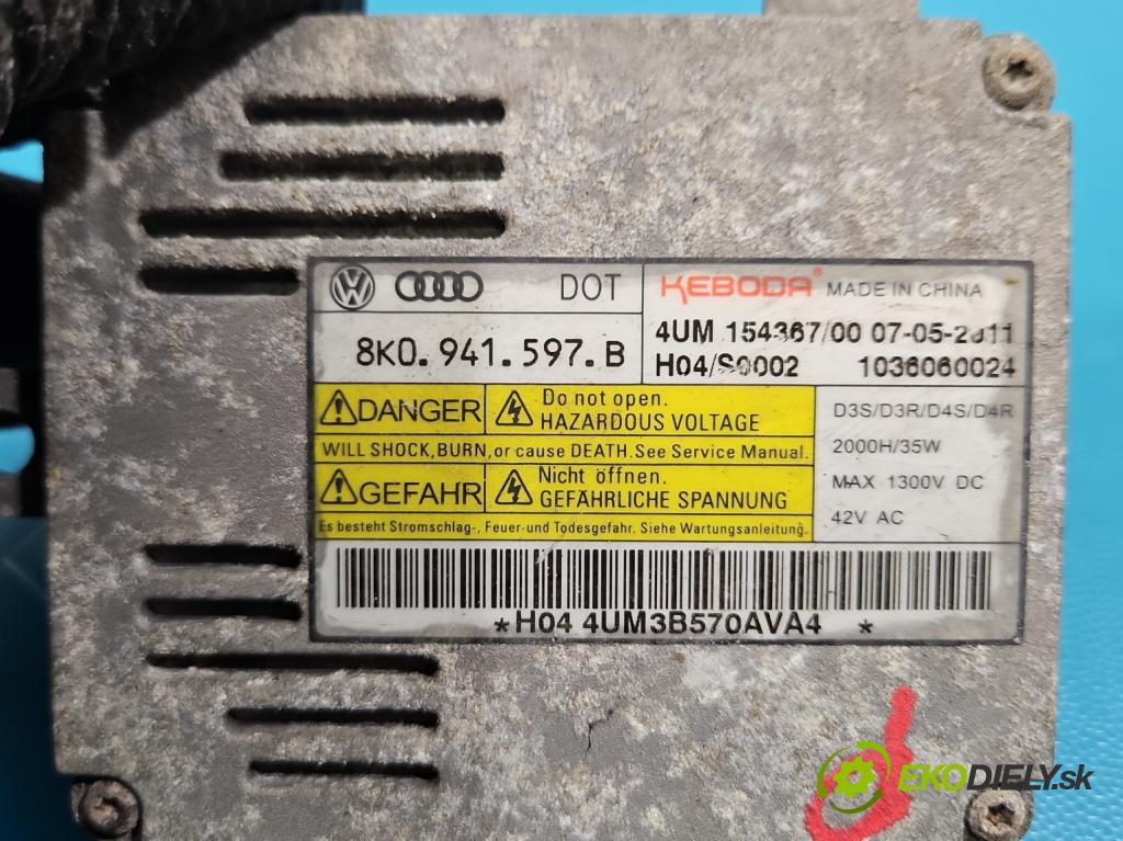 Vw Passat B7 2010-2014 2.0 tdi 140 hp manual 103 kW 1968 cm3 5- měnič xenon 8K0941597B (Řídící jednotka xenonu)