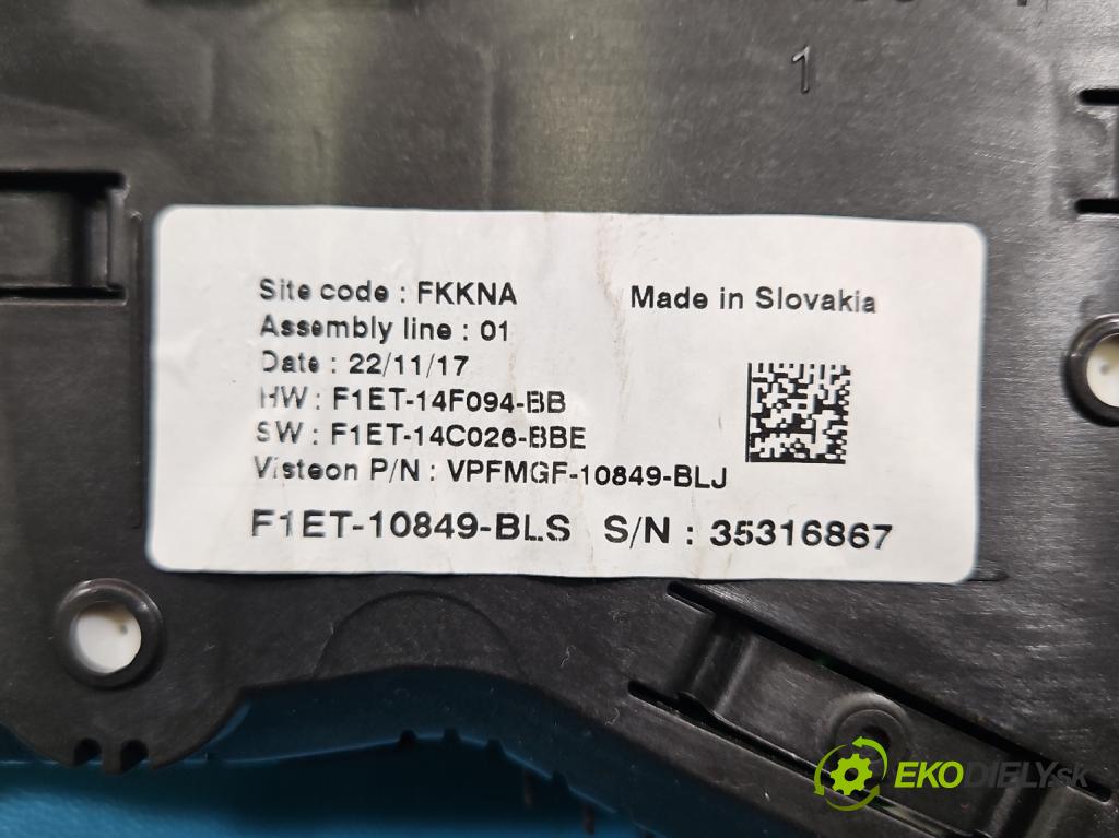 Ford Focus Mk3 2010-2018 1.5 tdci 95 HP manual 70 kW 1499 cm3 5- prístrojovka/ budíky F1ET-14F094-BB (Prístrojová doska)