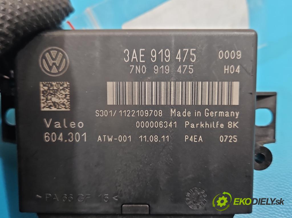 Vw Passat B7 2010-2014 2.0 tdi 140 HP manual 103 kW 1968 cm3 5- riadiaca jednotka parkovaní: 3AE919475