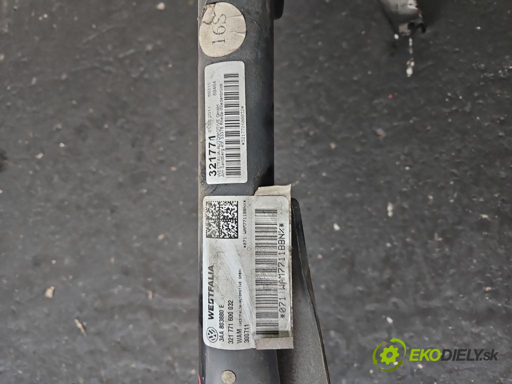 Vw Passat B7 2010-2014 2.0 tdi 140 HP manual 103 kW 1968 cm3 5- Hák: vlečení: 3AA803880E (Ťažné zariadenie)