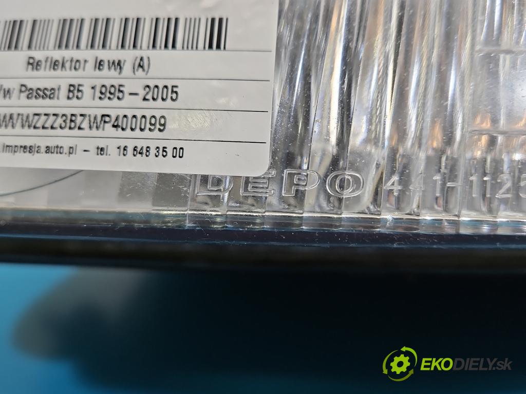 Vw Passat B5 1995-2005 1.9 tdi 110 HP manual 81 kW 1896 cm3 4- Reflektor: ľavý  (Kľučka dverí ostatné)