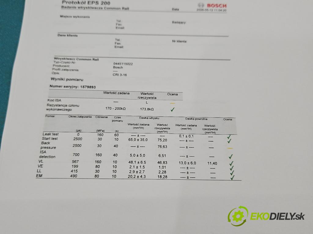 Renault Espace IV 2003-2014 2.0 dci 150 HP manual 110 kW 1995 cm3 5- vstrek diesel: 0445115022
