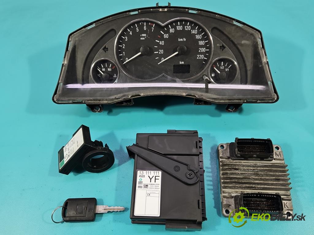 Opel Meriva A 2002-2010 1.6 16V 101 hp manual 74 kW 1598 cm3 5- řídící jednotka motoru 12214830