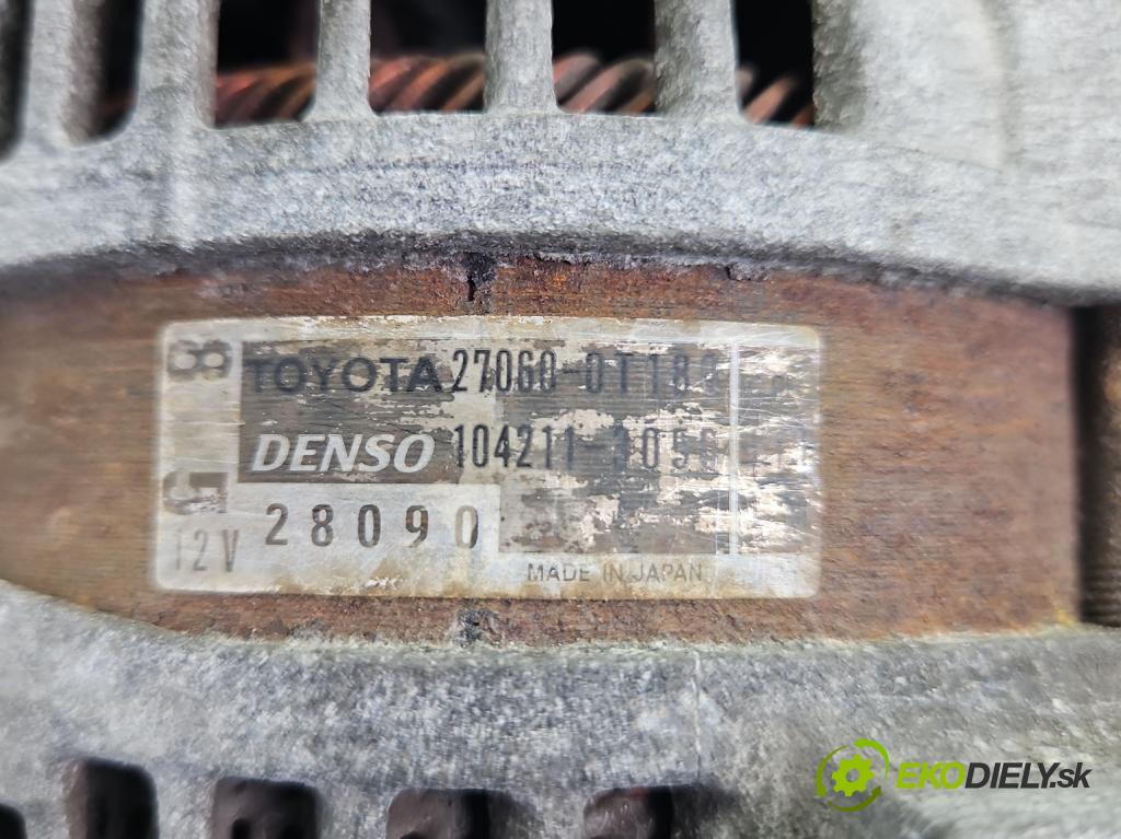 Toyota Avensis III T27 2009-2018 1.8 vvti 147 HP manual 108 kW 1798 cm3 4- Alternator 27060-0T180 (Alternátor)