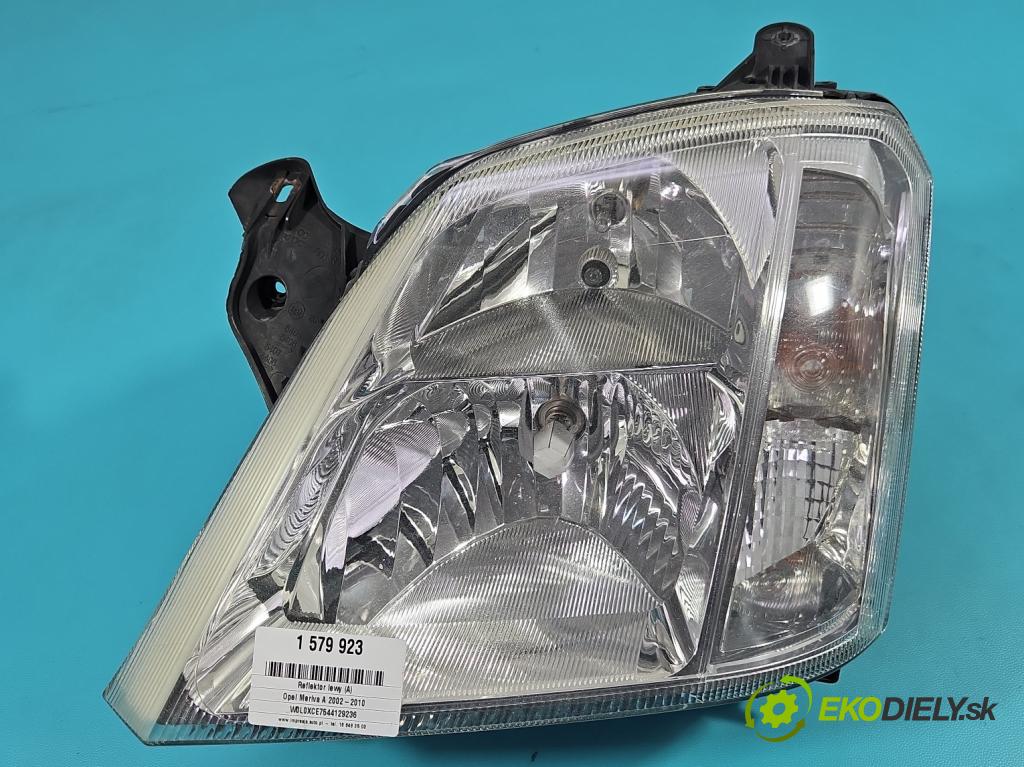 Opel Meriva A 2002-2010 1.6 16V 101 HP manual 74 kW 1598 cm3 5- Reflektor: ľavý 89308550 (Kľučka dverí ostatné)