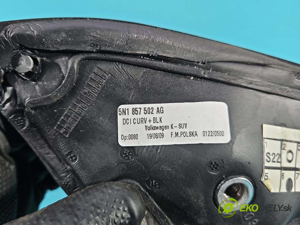 Vw Tiguan I 2007-2016 1.4 TSI 150 HP manual 110 kW 1390 cm3 5- zrkadlo pravé 5N1857502AG (Kľučka dverí ostatné)
