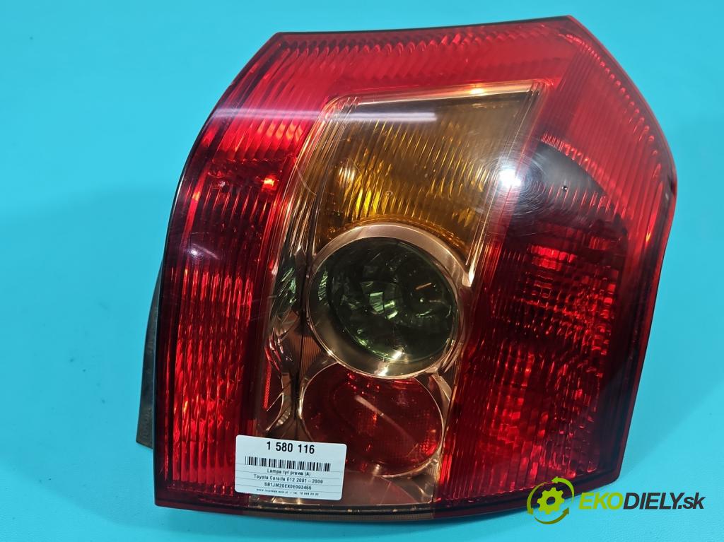 Toyota Corolla E12 2001-2009 1.4 vvti 97KM manual 71 kW 1398 cm3 3- svetlo / reflektor zadné pravé  (Kľučka dverí ostatné)