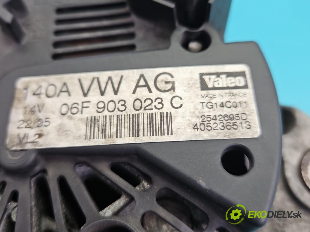Seat Toledo III 2004-2009 1.6 SR 102 HP manual 75 kW 1595 cm3 5- Alternator 06F903023C (Alternátor)