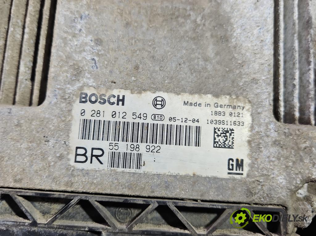 Opel Zafira B 2005-2014 1.9 cdti 150 HP manual 110 kW 1910 cm3 5- riadiaca jednotka motora 0281012549