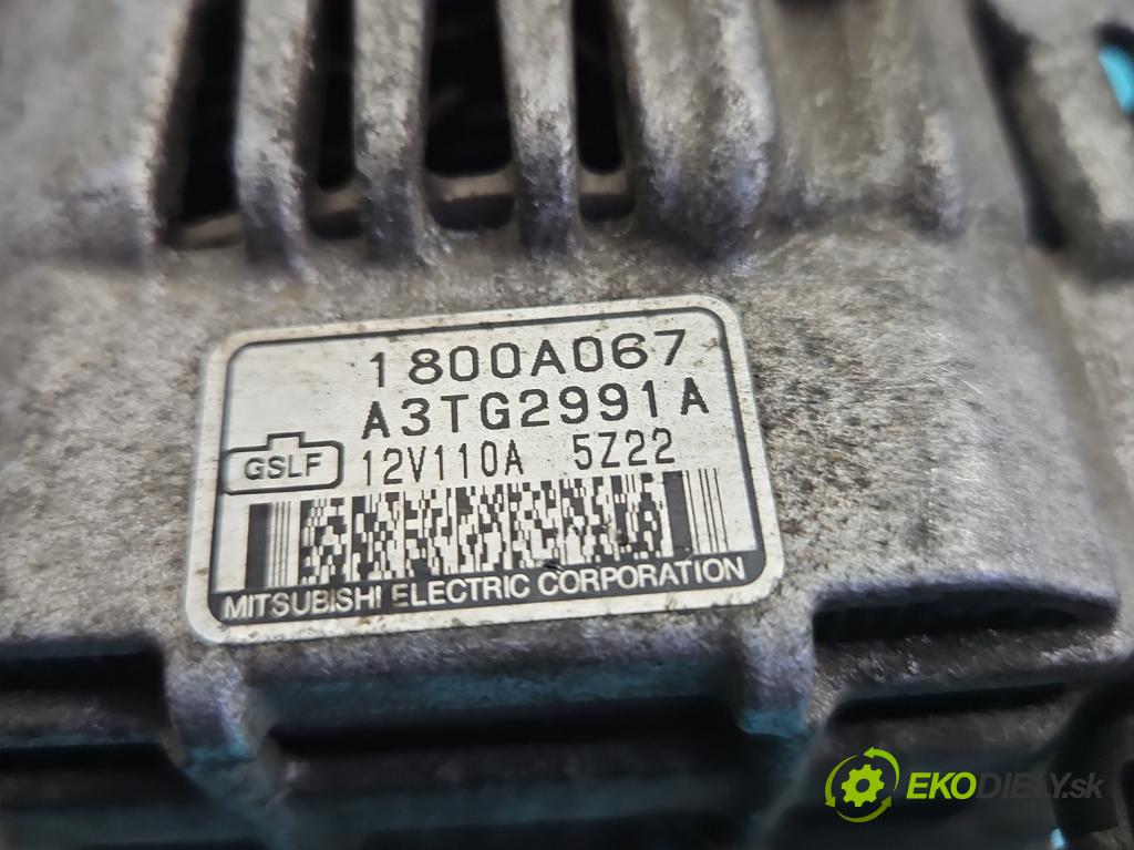 Mitsubishi Outlander I 2003-2006 2.0 16V 136 HP manual 100 kW 1997 cm3 5- Alternator 1800A067 (Alternátor)