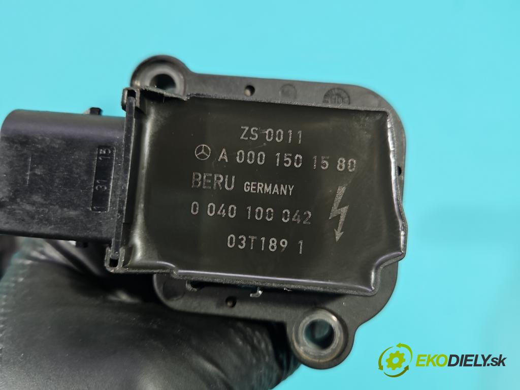 Mercedes C W203 2000-2007 1.8 Kompresor 143 hp manual 105 kW 1796 cm3 3- cívka zapalovací A0001501590 (Zážehová cívka)