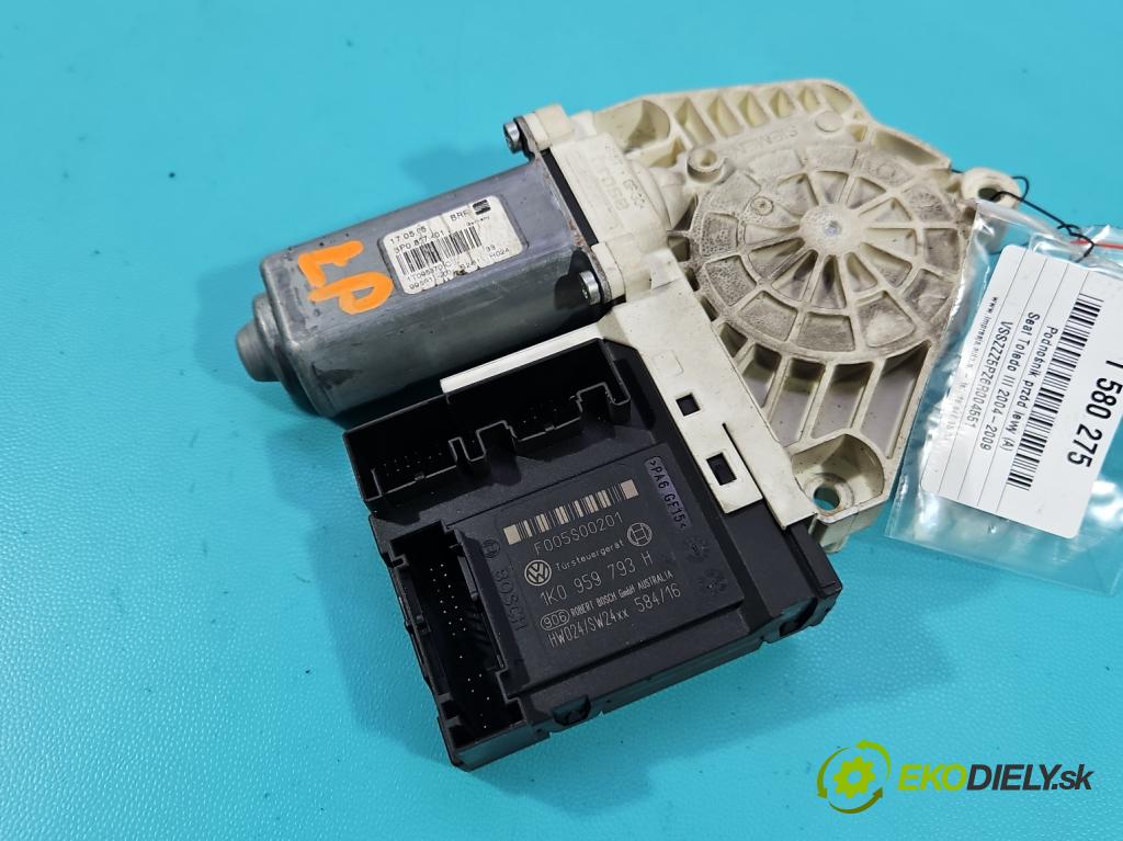 Seat Toledo III 2004-2009 1.6 SR 102 HP manual 75 kW 1595 cm3 5- mechanizmus okna predné ľavý 1K0959793H