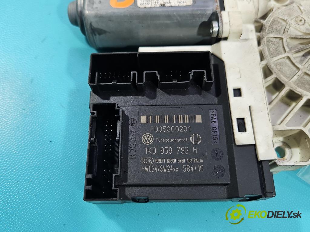 Seat Toledo III 2004-2009 1.6 SR 102 HP manual 75 kW 1595 cm3 5- mechanizmus okna predné ľavý 1K0959793H