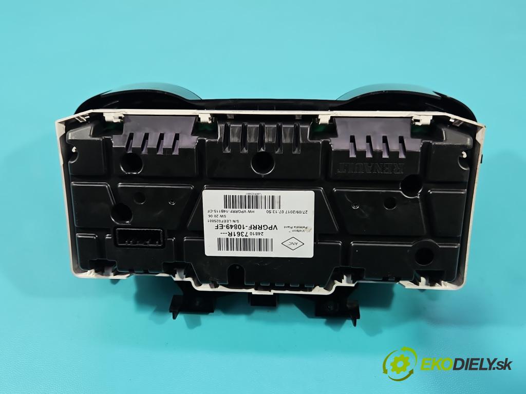 Renault Clio IV 2012-2020 1.2 16V 73 HP manual 54 kW 1149 cm3 5- prístrojovka/ budíky 248107361R (Prístrojová doska)