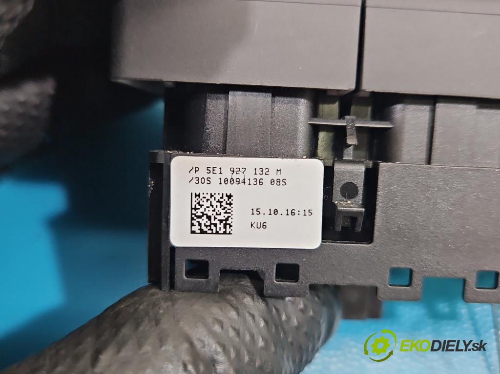 Skoda Octavia III 2013- 1.4 TSI 150 HP manual 110 kW 1395 cm3 5- prepínač ostatné 5E1927132M