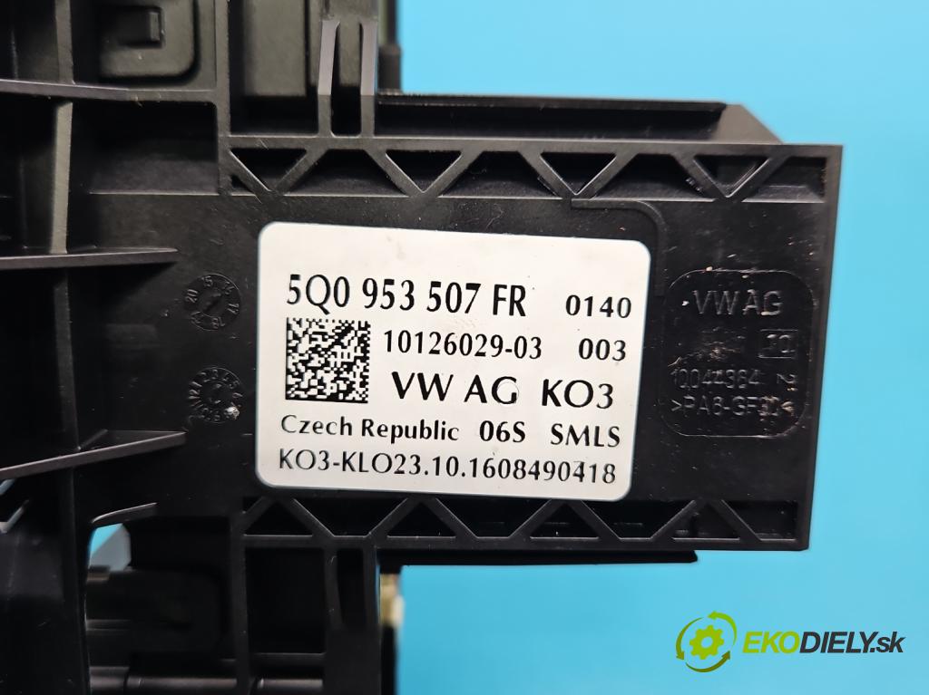 Skoda Octavia III 2013- 1.4 TSI 150 HP manual 110 kW 1395 cm3 5- prepínač komplex: 5Q0953507FR (Prepínacie páčky pod volantom)