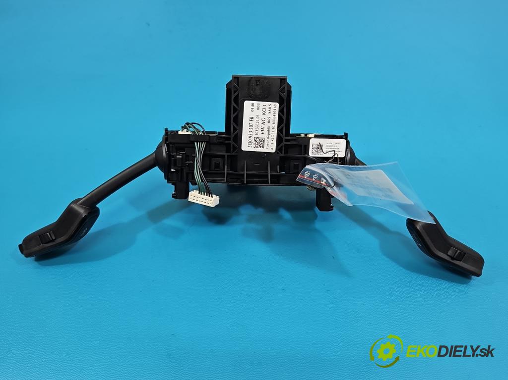 Skoda Octavia III 2013- 1.4 TSI 150 HP manual 110 kW 1395 cm3 5- prepínač komplex: 5Q0953507FR (Prepínacie páčky pod volantom)