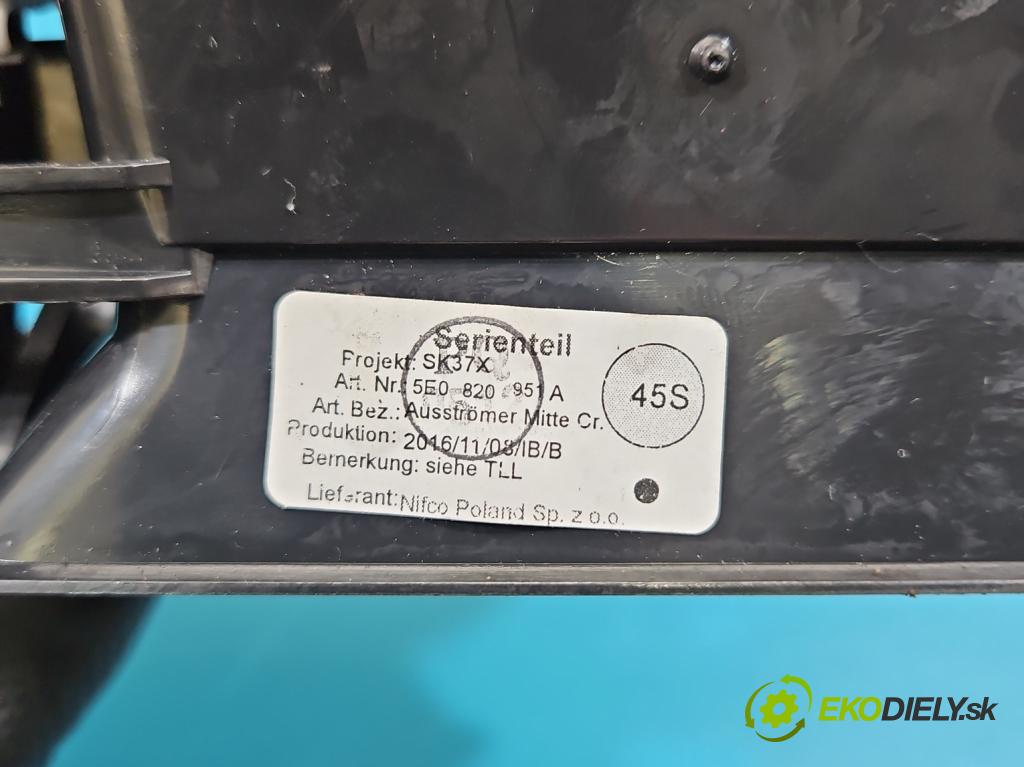 Skoda Octavia III 2013- 1.4 TSI 150 HP manual 110 kW 1395 cm3 5- Mřížka: kúrenia stredová 5E0820951A (Mriežka kúrenia (fukár))