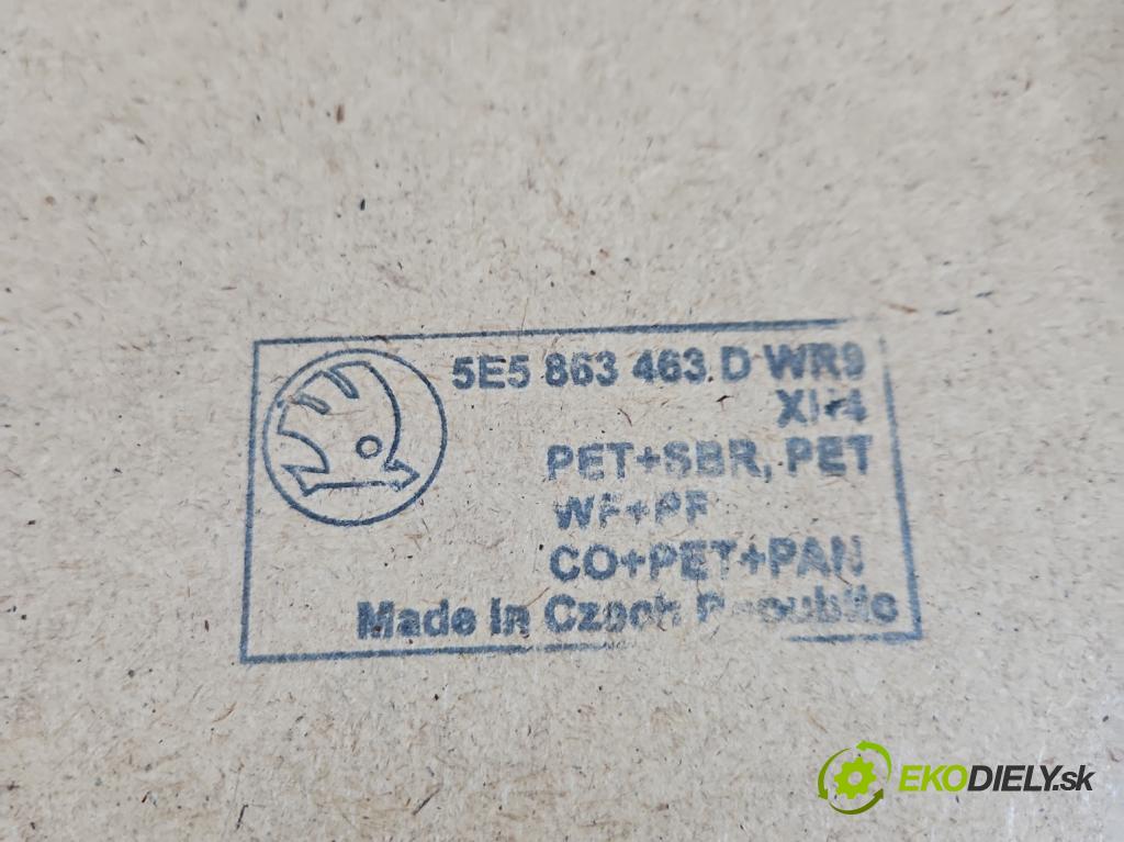 Skoda Octavia III 2013- 1.4 TSI 150 HP manual 110 kW 1395 cm3 5- koberec do auta kufra: 5E5863463D