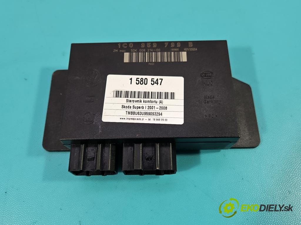 Skoda Superb I 2001-2008 1.9 tdi 131 HP automatic 96 kW 1896 cm3 4- riadiaca jednotka komfortu 1C0959799B