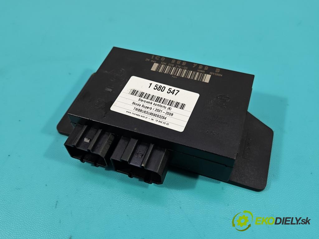 Skoda Superb I 2001-2008 1.9 tdi 131 HP automatic 96 kW 1896 cm3 4- riadiaca jednotka komfortu 1C0959799B