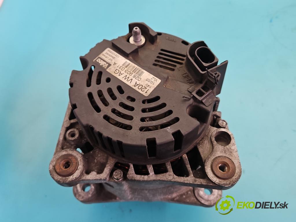 Skoda Superb I 2001-2008 1.9 tdi 131 HP automatic 96 kW 1896 cm3 4- Alternator 028903031A (Alternátor)