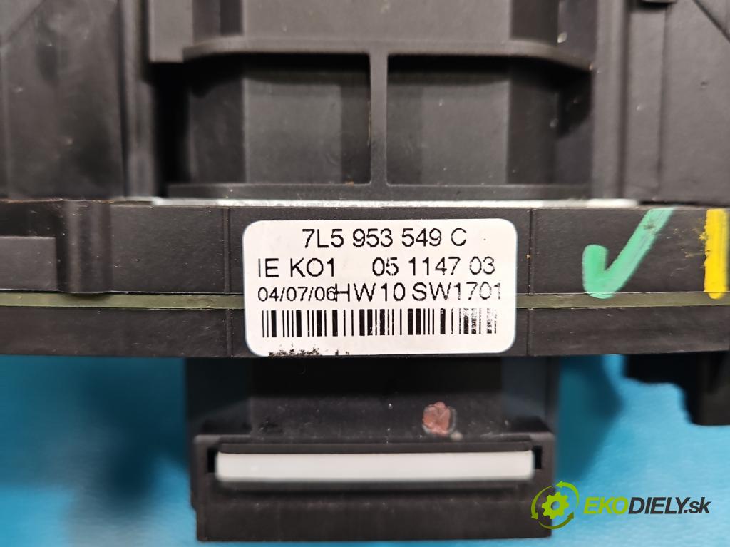 Porsche Cayenne I 2002-2010 4.5 V8 340KM: automatic 250 kW 4511 cm3 5- prepínač komplex: 7L5953549C (Prepínacie páčky pod volantom)