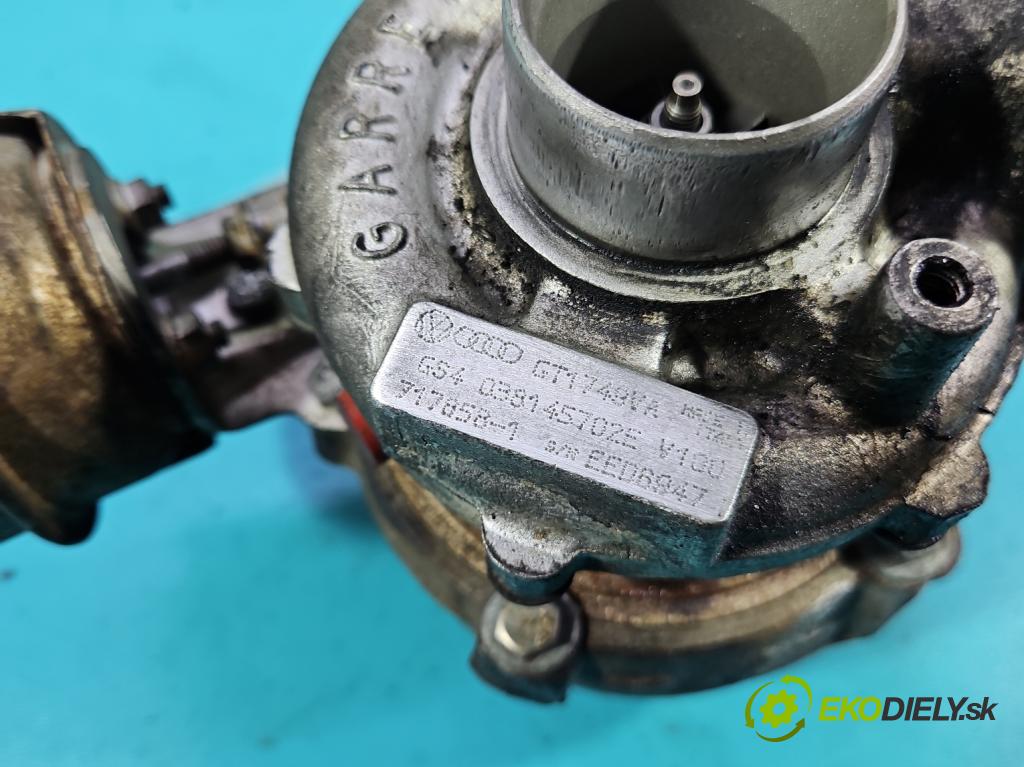 Skoda Superb I 2001-2008 1.9 tdi 131 hp automatic 96 kW 1896 cm3 4- Turbodmychadlo 717858-1 (Kompletní turbodmychadlo)