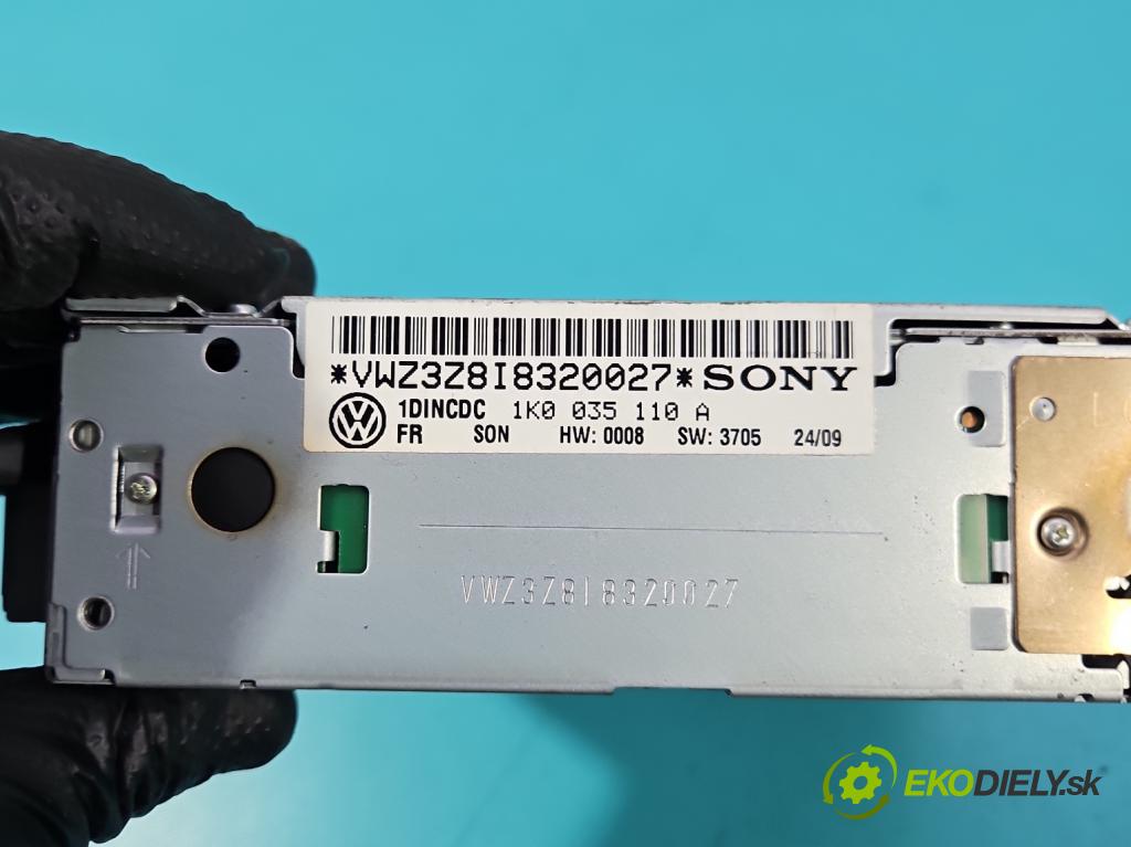 Vw Tiguan I 2007-2016 1.4 TSI 150 HP manual 110 kW 1390 cm3 5- Menič: cd 1K0035110A (CD menič)