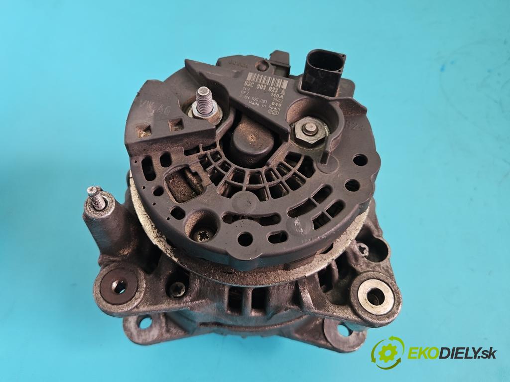 Vw Golf plus 1.4 TSI 122 HP manual 90 kW 1390 cm3 5- Alternator 03C903023A (Alternátor)