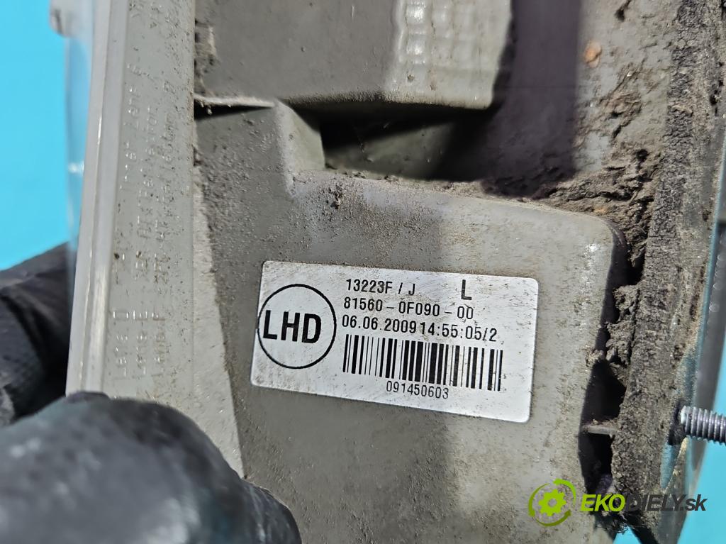Toyota Verso 2009-2018 1.8 16V 147 HP automatic 108 kW 1798 cm3 5- svetlo / reflektor zadné ľavé 81560-0F090 (Kľučka dverí ostatné)