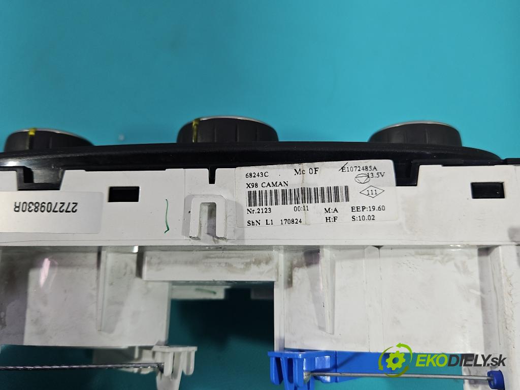 Renault Clio IV 2012-2020 1.2 16V 73 HP manual 54 kW 1149 cm3 5- panel kúrenia 272709830R