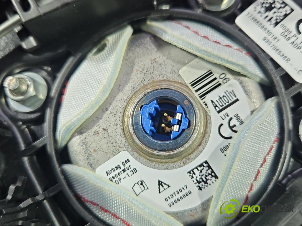 Renault Clio IV 2012-2020 1.2 16V 73 hp manual 54 kW 1149 cm3 5- Polštář: vzduch: Řidič: 985706588R (Airbag)