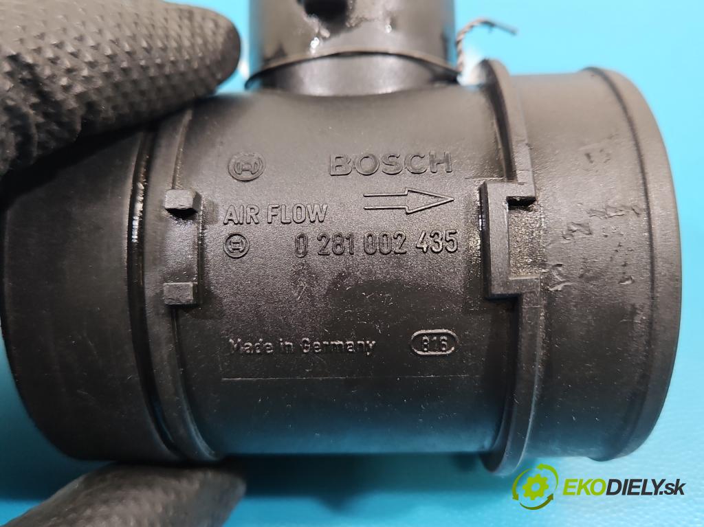 Porsche Cayenne I 2002-2010 4.5 V8 340KM: automatic 250 kW 4511 cm3 5- průtokoměr: 0281002435 (Váha vzduchu)