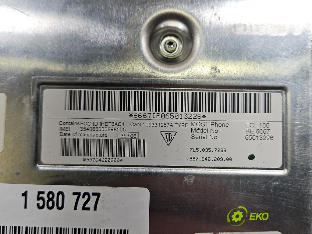 Porsche Cayenne I 2002-2010 4.5 V8 340KM: automatic 250 kW 4511 cm3 5- riadiaca jednotka ostatné 7L5035729B