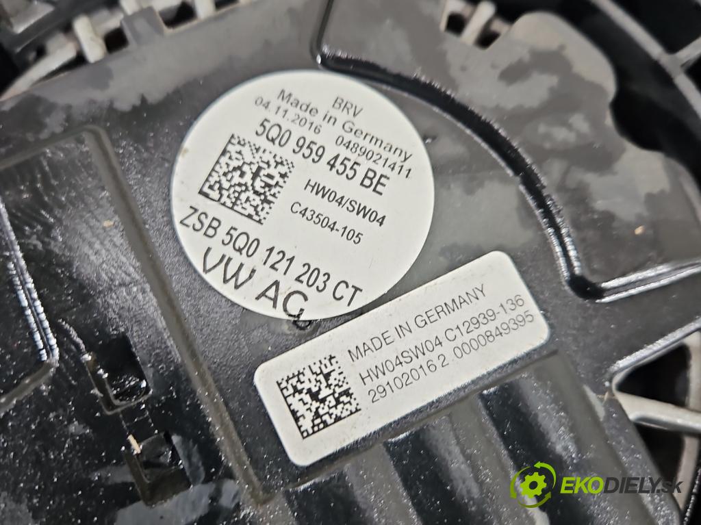 Skoda Octavia III 2013- 1.4 TSI 150 hp manual 110 kW 1395 cm3 5- ventilátor chladič 5Q0959455BE