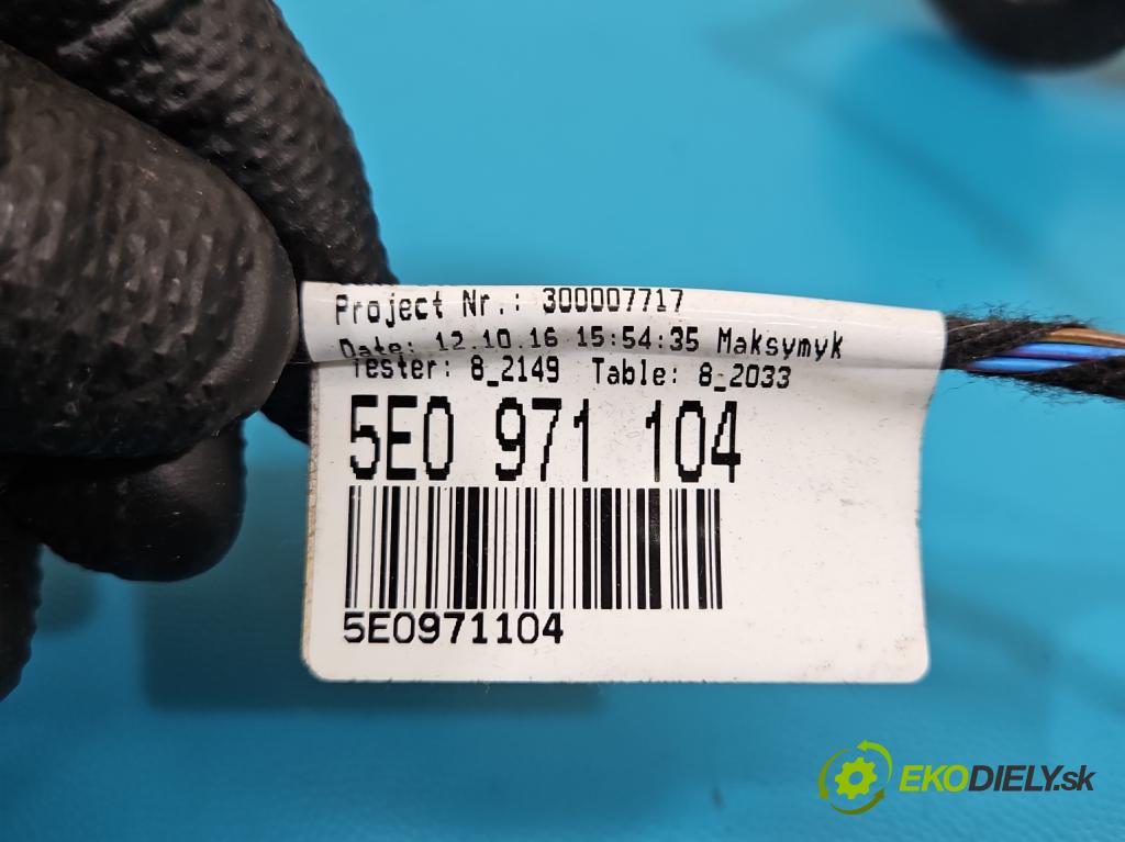 Skoda Octavia III 2013- 1.4 TSI 150 HP manual 110 kW 1395 cm3 5- snímač parkovaní: 5E0971104