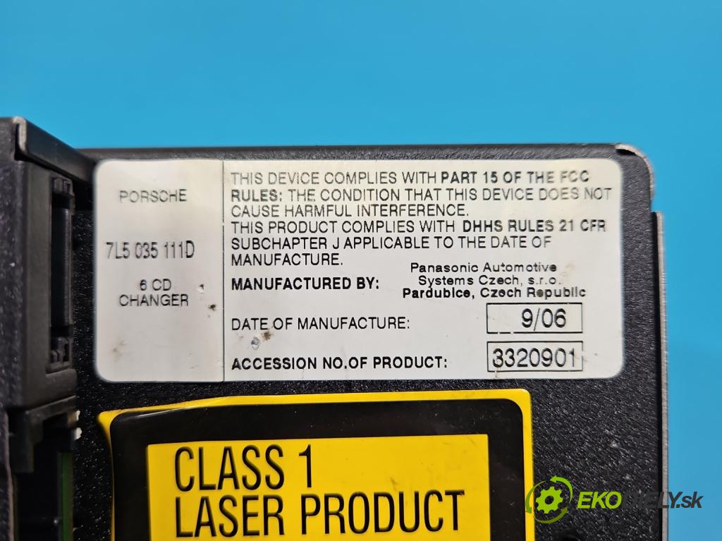Porsche Cayenne I 2002-2010 4.5 V8 340KM: automatic 250 kW 4511 cm3 5- Menič: cd 7L5035111D (CD menič)