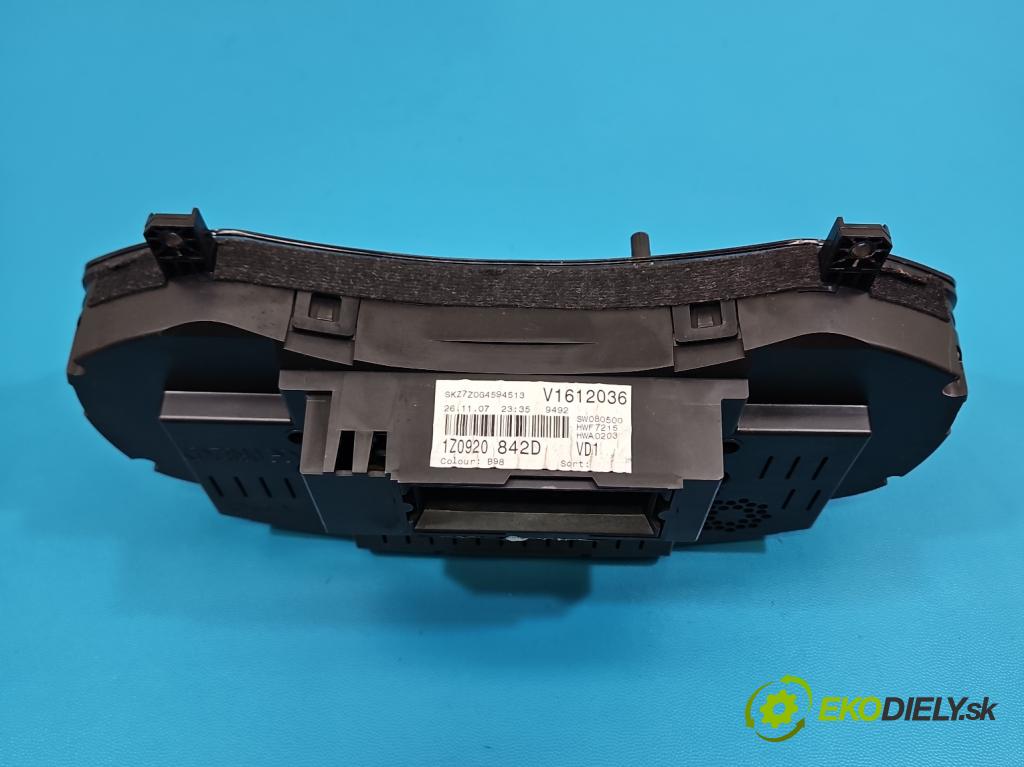 Skoda Octavia II 2004-2013 1.9 tdi 105 HP manual 77 kW 1896 cm3 5- prístrojovka/ budíky 1Z0920842D (Prístrojová doska)