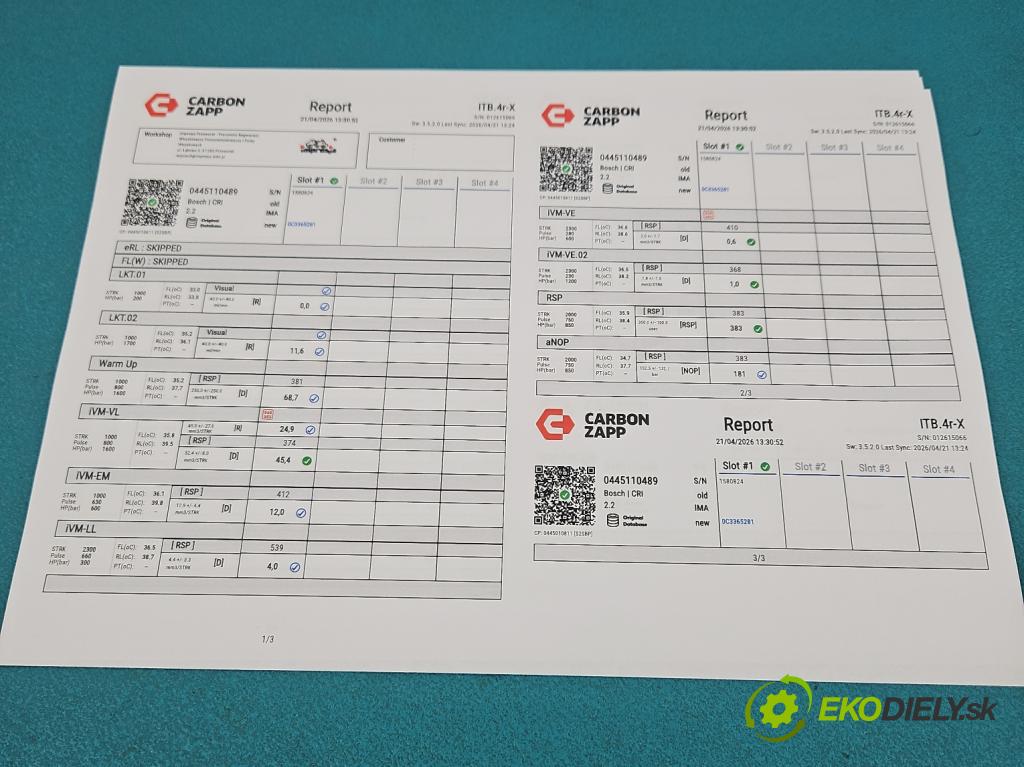 Ford Focus Mk3 2010-2018 1.5 tdci 95 HP manual 70 kW 1499 cm3 5- vstrek 0445110489 (Vstrekovač paliva)