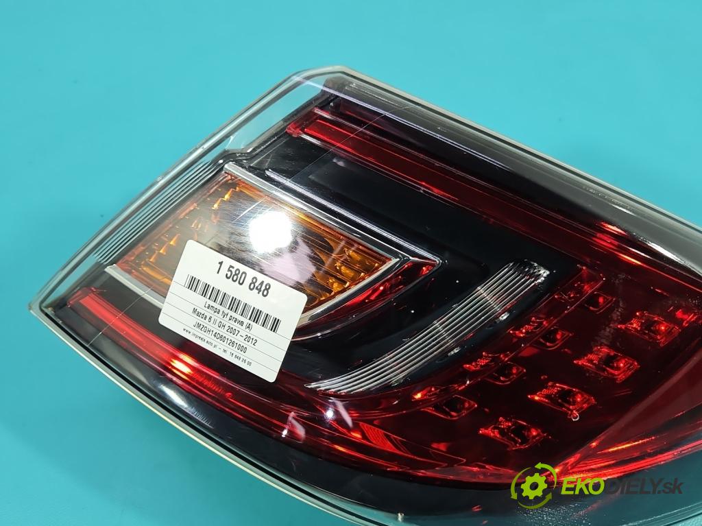 Mazda 6 II GH 2007-2012 2.0 citd 140 HP manual 103 kW 1998 cm3 5- svetlo / reflektor zadné pravé GS1F-51150 (Kľučka dverí ostatné)