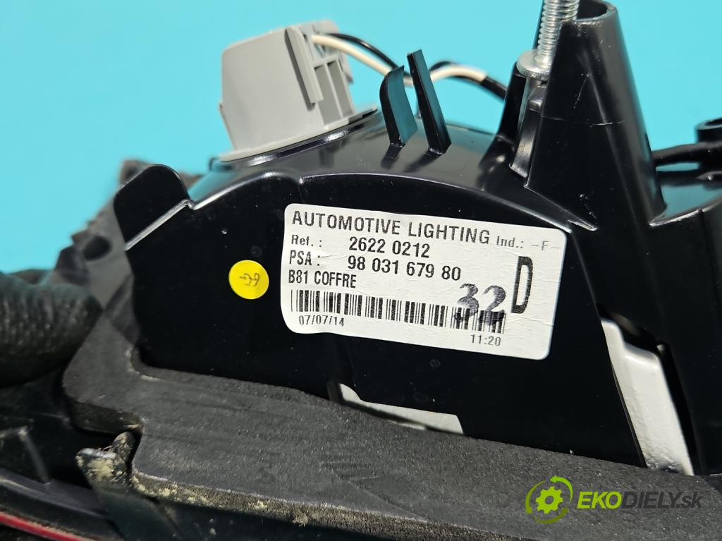 Citroen DS5 2011-2015 2.0 HDI 163 hp automatic 120 kW 1997 cm3 5- světlo zadní pravé 9803167980 (Klika dveří ostatní)