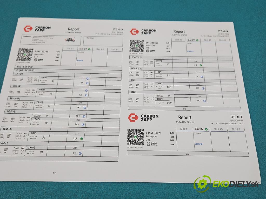 Vw Passat B7 2010-2014 2.0 tdi 140 HP manual 103 kW 1968 cm3 5- vstrek 0445110369 (Vstrekovač paliva)