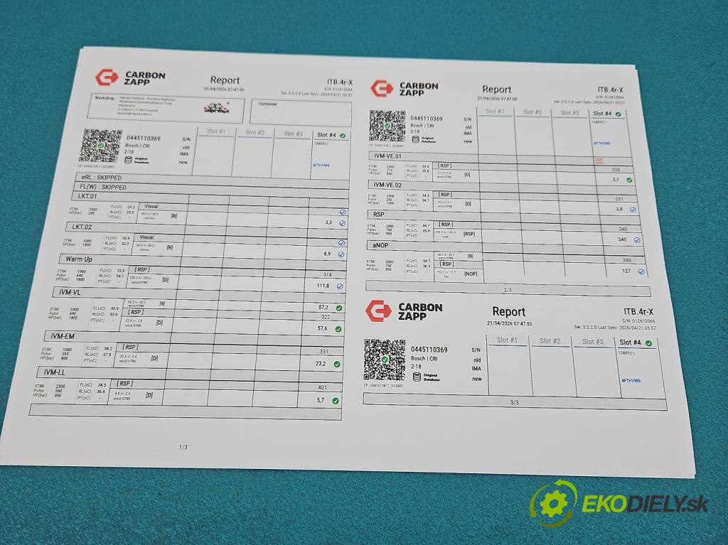 Vw Passat B7 2010-2014 2.0 tdi 140 HP manual 103 kW 1968 cm3 5- vstrek 0445110369 (Vstrekovač paliva)