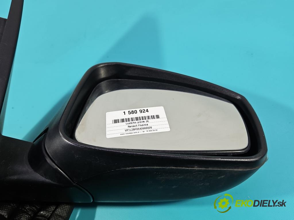 Renault Fluence 1.6 16V 110 HP manual 81 kW 1598 cm3 4- zrkadlo pravé 963010176R (Kľučka dverí ostatné)