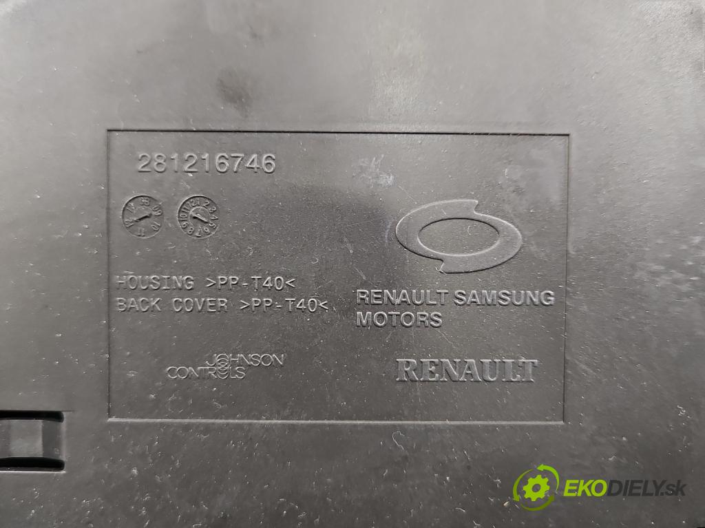 Renault Fluence 1.6 16V 110 HP manual 81 kW 1598 cm3 4- prístrojovka/ budíky 281216746 (Prístrojová doska)
