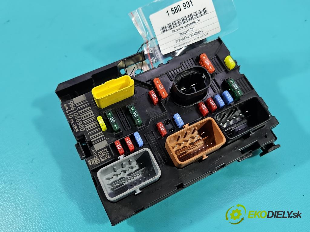 Peugeot 207 1.4 16V 88 hp manual 65 kW 1360 cm3 3- řídící jednotka 9661086980