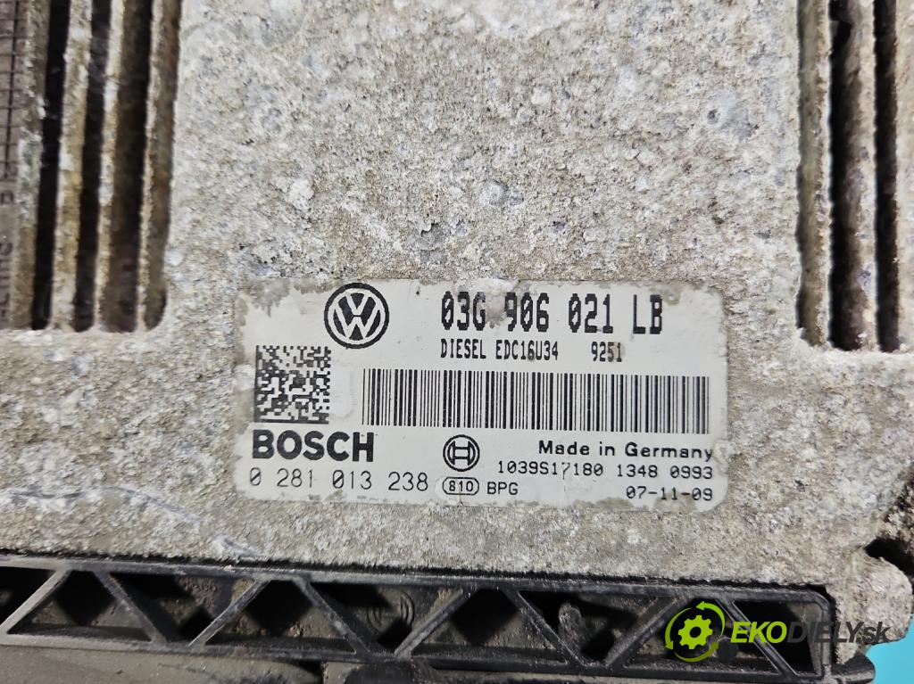 Skoda Octavia II 2004-2013 1.9 tdi 105 HP manual 77 kW 1896 cm3 5- riadiaca jednotka motora 03G906021LB